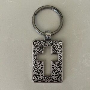 Beautiful Silver Brighton Cross Key Ring